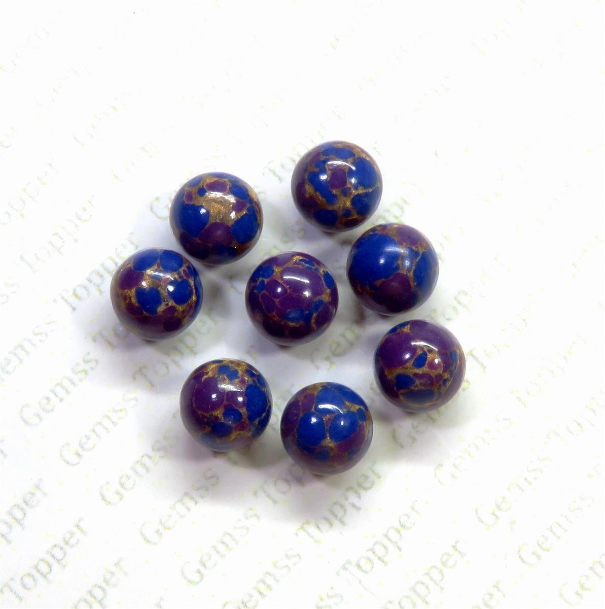 Purple Mohave Turquoise 10x10 mm Ball Plain
